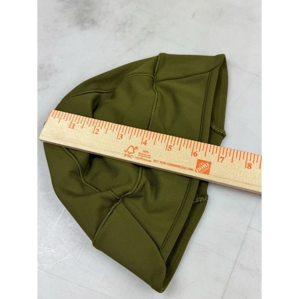 Lululemon Run For It‎ All Olive Green Running Beanie Reflective Cold Weather Hat